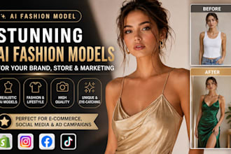 create realistic ai fashion model photography clothing ai product image