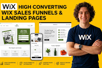 design a high converting wix landing page or wix sales funnel