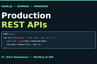 develop nodejs rest api backend with mongodb and express
