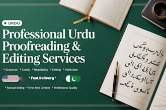 professionally proofread and edit your urdu content