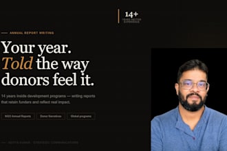 transform your nonprofits year into a donor ready annual report