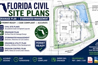 do florida civil site plans, drainage plan, stormwater management