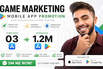 do IOS app install, mobile app promotion, app marketing, game promotion