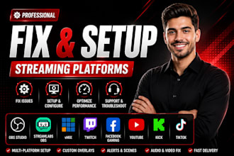 setup or fix streamlabs obs studio vmix for twitch facebook youtube kick tiktok