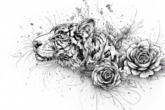 draw custom cyber sigilism and neotribal for you