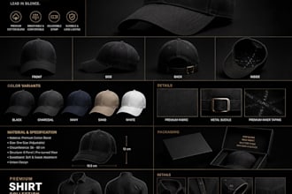 design a premium 3d streetwear collections including shirts, caps, and packaging