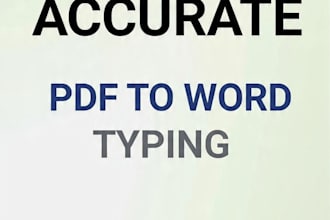 fast PDF to word typing and data entry in 12 hours