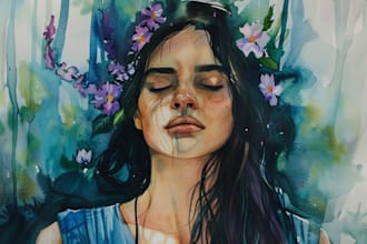 do a watercolor illustration