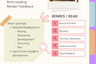 beta read or proofread your fiction work