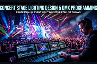 design concert stage lighting design and dmx programming event lighting setup
