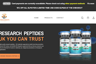 build peptide website peptide store research peptide store supplement website