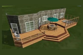 architect city permit drawing for floor plan adu garage deck patio porch sunroom