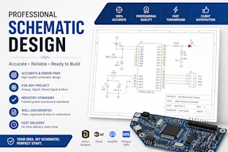 create professional circuit, pcb schematic design for electronics projects