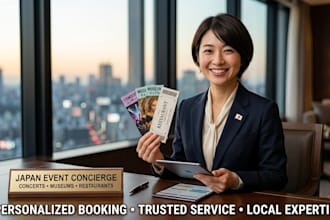 purchase tickets for events, museums, concerts, restaurant in japan