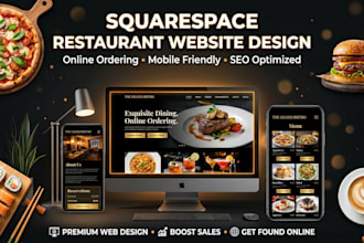 design squarespace restaurant wesbite with online ordering