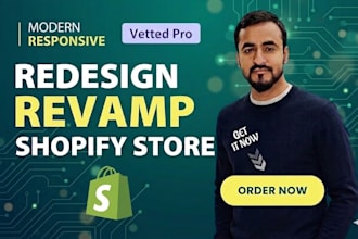 design or redesign shopify website, shopify store