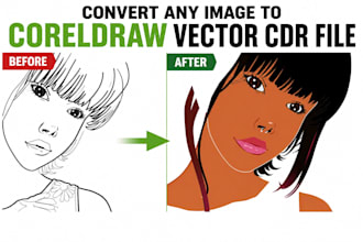 convert logo image to editable coreldraw cdr vector file