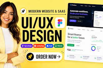 responsive saas landing page UI UX in figma