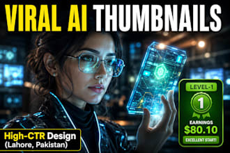 design viral ai thumbnails and upscale or fix ai images