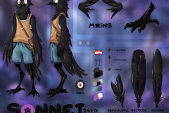 ref sheets for your fusona or oc