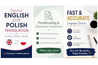 translate and proofread english polish texts