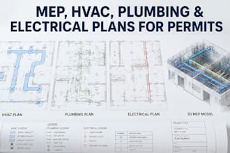 design professional mep, hvac, plumbing and electrical plans for permits