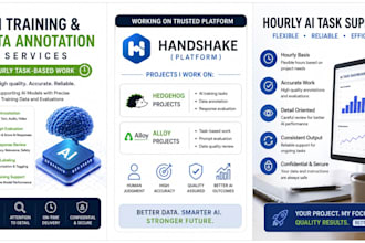 task on ai training, data annotation, hedgehog tasks via handshake