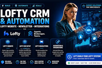 set up lofty crm lofty website lofty automation lofty newsletter nonprofit crm