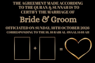 design luxury digital wedding invitation card with fast delivery