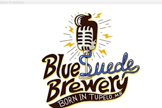 create super legendary craft beer bar logo for blue brewery