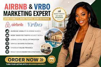 do airbnb promotion, airbnb listing SEO vrbo marketing to boost bookings