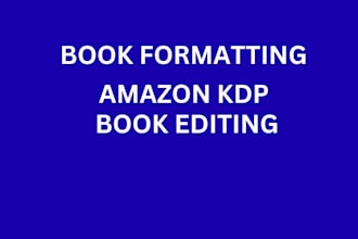 format your book for amazon KDP print and kindle