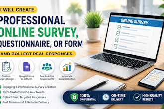 gather online survey respondents, questionnaire or form, collect real responses