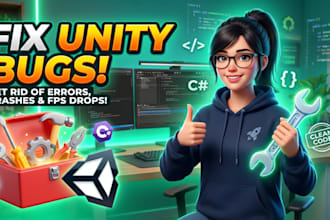 provide professional unity game debugging and fix bugs
