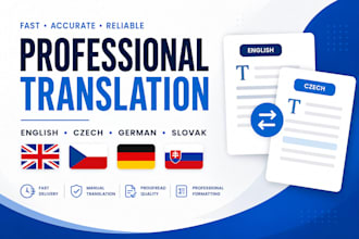 manually translate czech english german and slovak