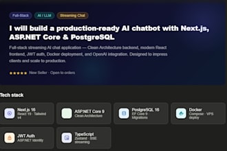 build a production ready ai chatbot with next jsasp net core and postgr
