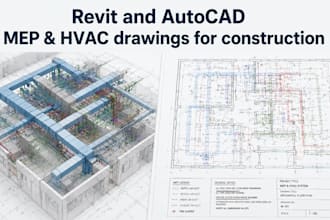 create accurate revit and autocad mep or hvac drawings for construction
