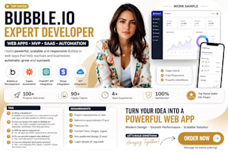 build bubble io website bubble app development bubble mvp saas zapier automation