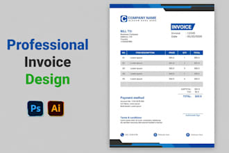 design professional editable canva invoice templates