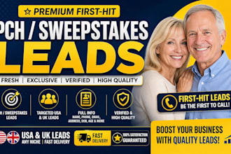 provide you a verify usa sweepstaks leads