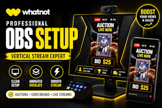setup obs studio for whatnot vertical streams auctions and overlays