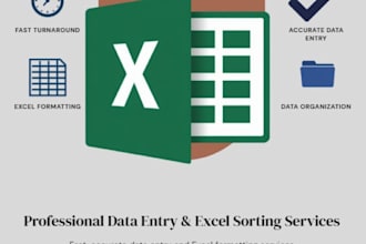 do expert data entry, data sorting and copy past work