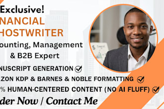ghostwrite your finance, accounting, and management book