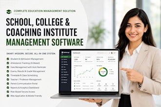 develop school college and coaching management software