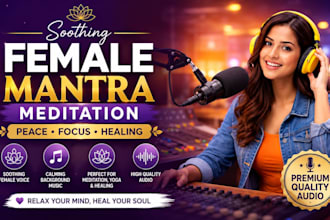 sing soothing female mantra meditations for peace, focus and healing