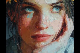 paint a real oil portrait with free shipping