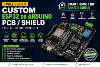 design a custom esp32 or arduino pcb for your iot smart home project