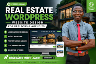 design a real estate wordpress website realtor website or real estate website
