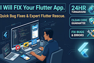 do flutter bug fixing, performance optimization and fix API issues