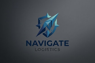 design a modern and professional navigation logo for your brand